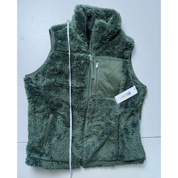 Calvin Klein Performance Women's Sherpa Vest NWT GREEN SIZE S - Picture 10 of 10
